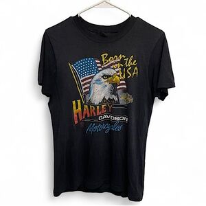 Vintage 1982 Harley-Davidson Black Graphic unisex T-Shirt